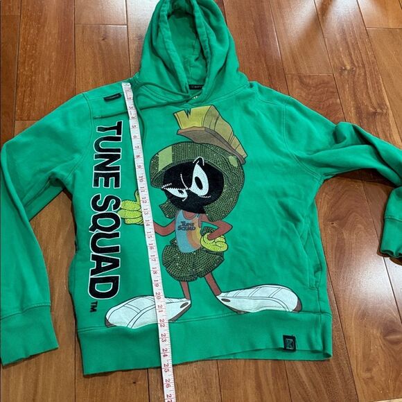 De Kryptic Space Jame Tune Squad Hoodie Green  Hoodie with Bling Blings size S - Picture 12 of 12